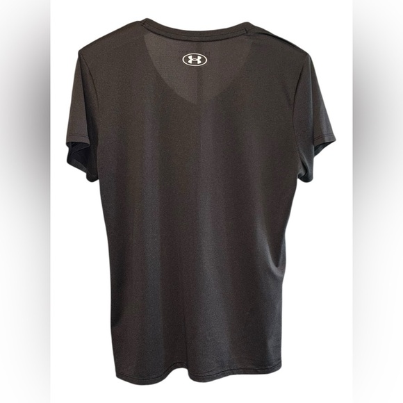 Under Armour Short Sleeve Black V-Neck Top – Black – Size Large - Picture 2 of 5